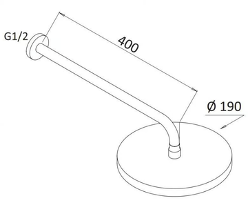 153-RO - Wall-mounted brass overhead shower with arm by Rubinetterie Mariani - view 3